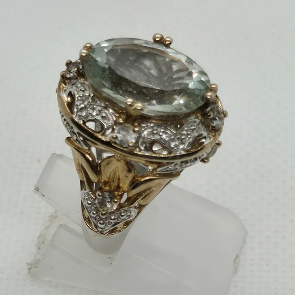 C Like New Spectacular Rare Estate Victoria Wieck Prasiolite Ring - Picture 6 of 16